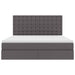 Pat cu lumini cu bandă LED cu headboard Gri 180 x 200 cm PVC - WALTI WALTI