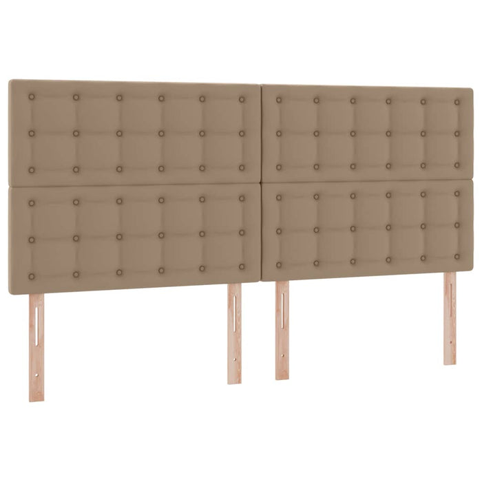 Pat cu saltea și LED Cappuccino 200 x 200 cm Piele artificială - WALTI WALTI