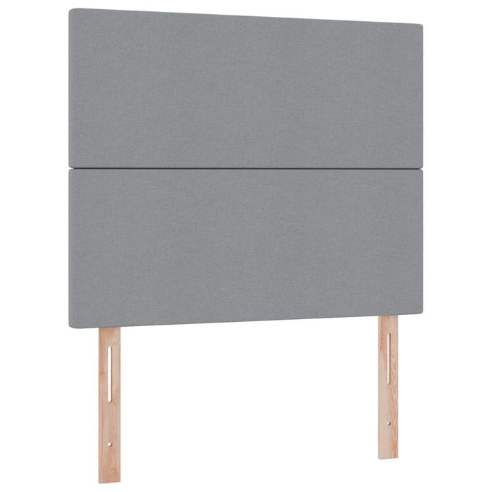Pat cu lumini cu bandă LED Gri deschis 120 x 200 cm țesătură - WALTI WALTI