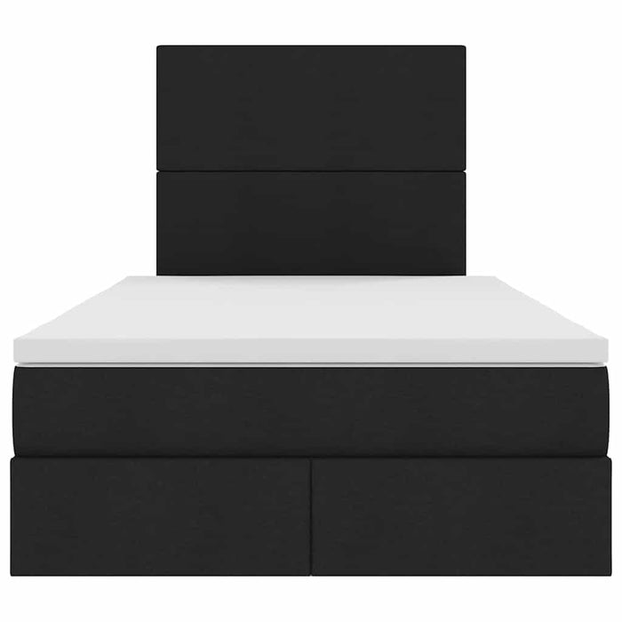 Pat cu lumini cu bandă LED Negru 120 x 200 cm țesătură - WALTI WALTI