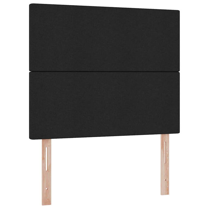 Pat cu lumini cu bandă LED Negru 120 x 200 cm țesătură - WALTI WALTI