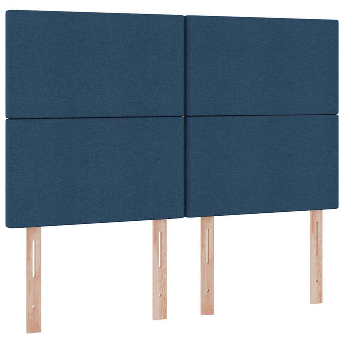 Pat cu lumini cu bandă LED albastru 140 x 190 cm țesătură - WALTI WALTI