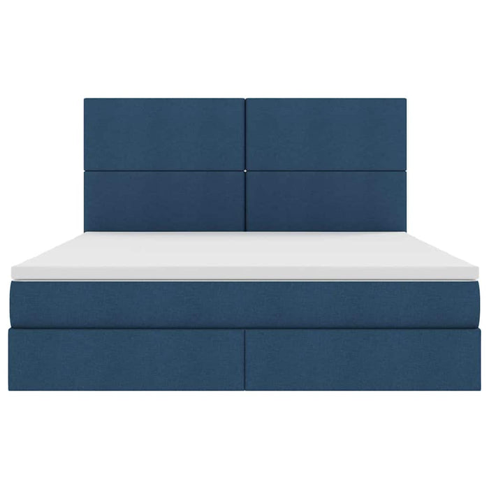 Pat cu lumini cu bandă LED albastru 180 x 200 cm țesătură - WALTI WALTI