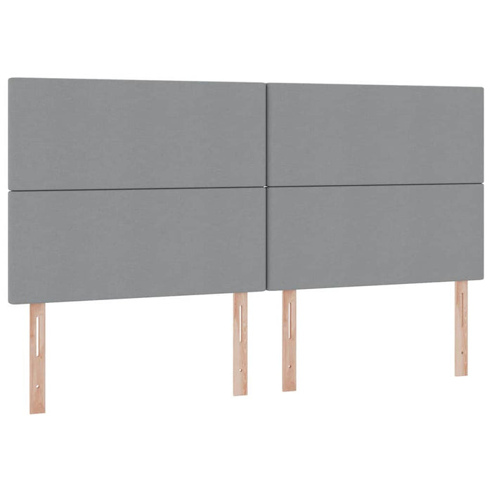 Pat cu lumini cu bandă LED Gri deschis 200 x 200 cm țesătură - WALTI WALTI