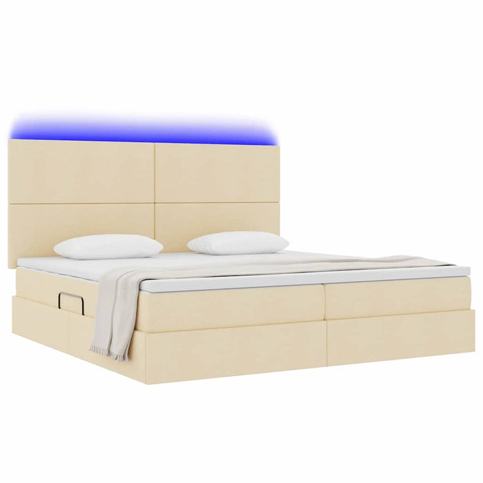 Pat cu saltea și LED cu saltea Creme 200 x 200 cm Poliester - WALTI WALTI