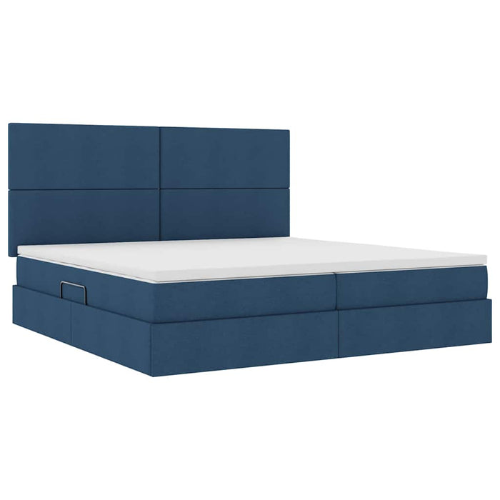 Pat cu saltea și LED cu saltea albastru 200 x 200 cm Poliester - WALTI WALTI