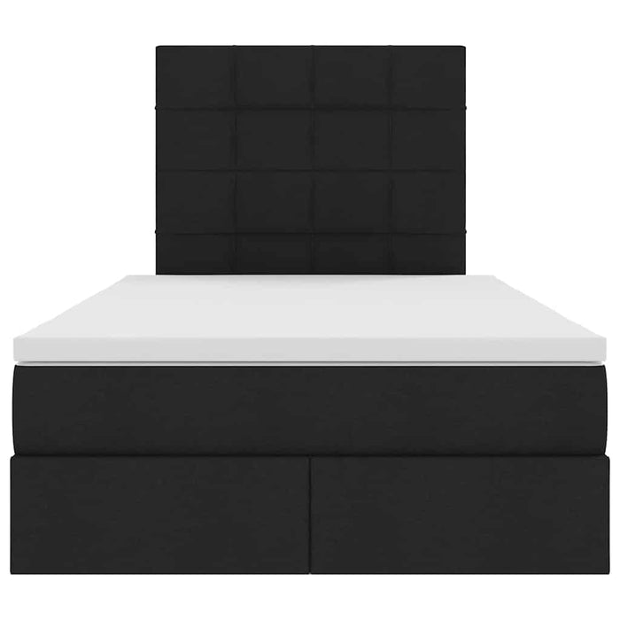 Pat cu saltea și LED cu saltea Negru 120 x 190 cm Poliester - WALTI WALTI