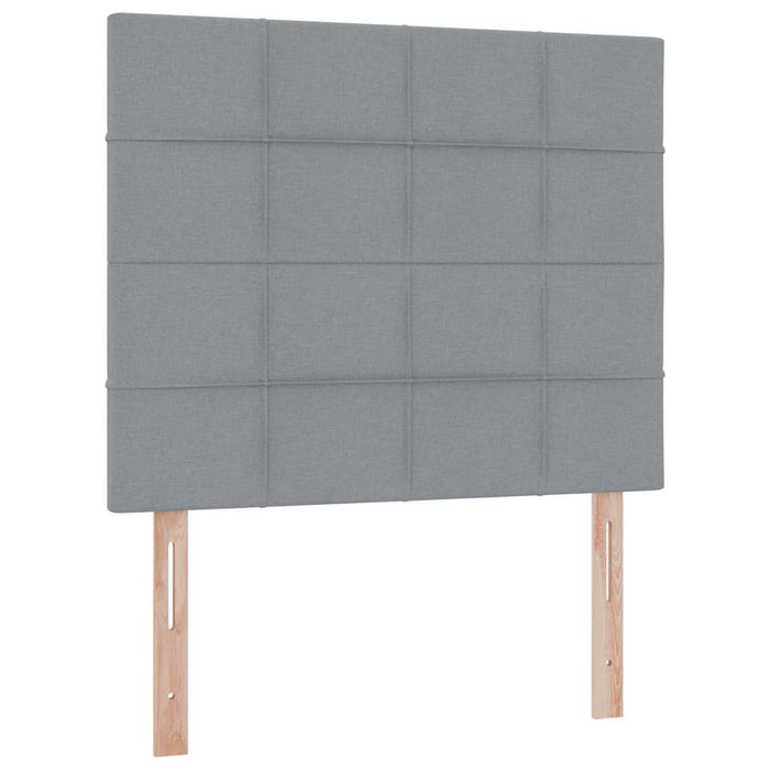 Pat cu lumini cu bandă LED Gri deschis 120 x 200 cm țesătură - WALTI WALTI
