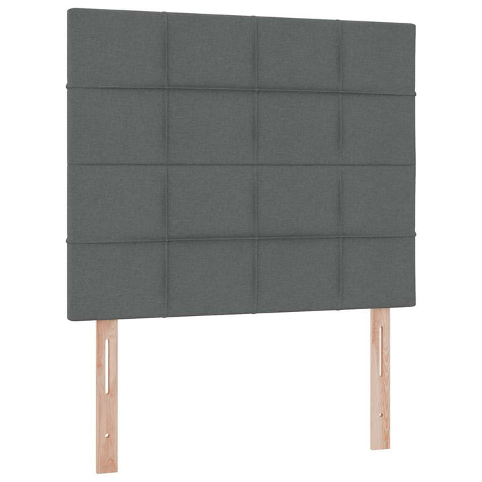 Pat cu lumini cu bandă LED Gri închis 120 x 200 cm țesătură - WALTI WALTI