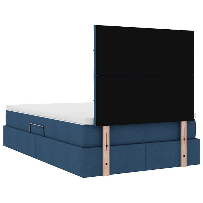Pat cu lumini cu bandă LED albastru 120 x 200 cm țesătură - WALTI WALTI