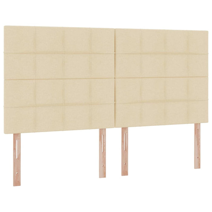 Pat cu lumini cu bandă LED Creme 160 x 200 cm țesătură - WALTI WALTI