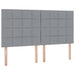 Pat cu lumini cu bandă LED Gri deschis 180 x 200 cm țesătură - WALTI WALTI