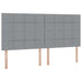 Pat cu lumini cu bandă LED Gri deschis 200 x 200 cm țesătură - WALTI WALTI
