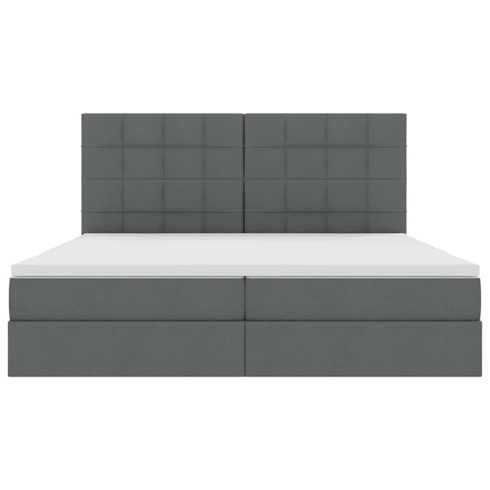Pat cu lumini cu bandă LED Gri închis 200 x 200 cm țesătură - WALTI WALTI