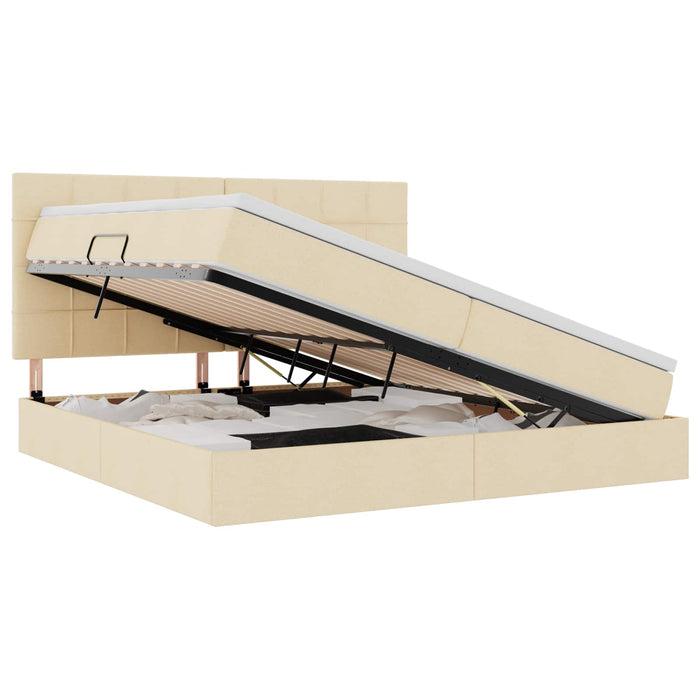 Pat cu saltea și LED cu saltea Creme 200 x 200 cm Poliester - WALTI WALTI