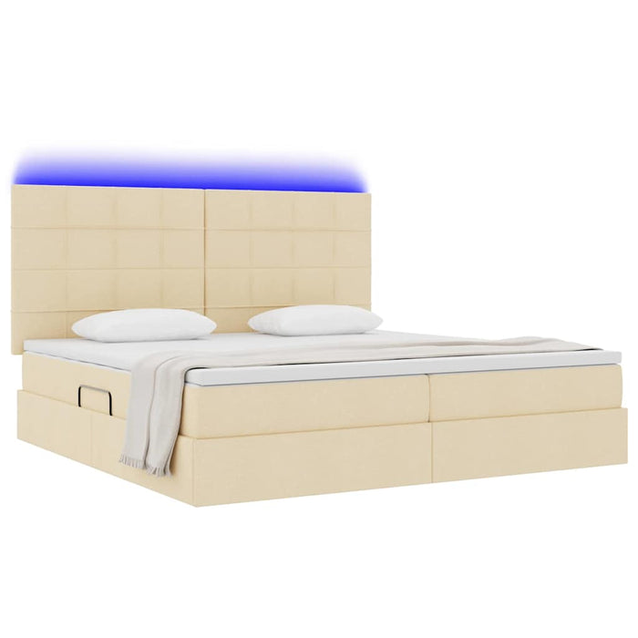 Pat cu saltea și LED cu saltea Creme 200 x 200 cm Poliester - WALTI WALTI