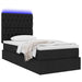 Pat cu saltea și LED cu saltea Negru 90 x 190 cm Poliester - WALTI WALTI