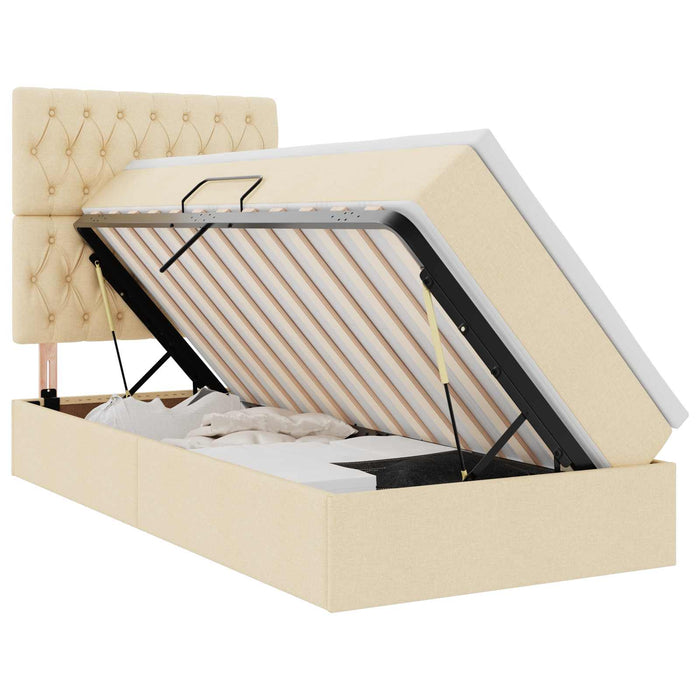 Pat cu saltea și LED cu saltea Creme 90 x 190 cm Poliester - WALTI WALTI