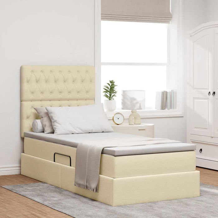 Pat cu saltea și LED cu saltea Creme 90 x 200 cm Poliester - WALTI WALTI