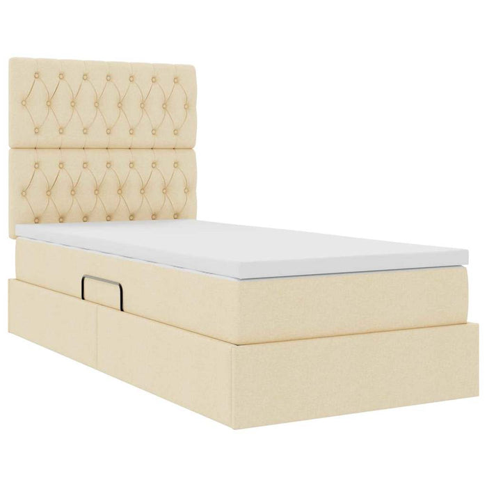 Pat cu saltea și LED cu saltea Creme 100 x 200 cm Poliester - WALTI WALTI