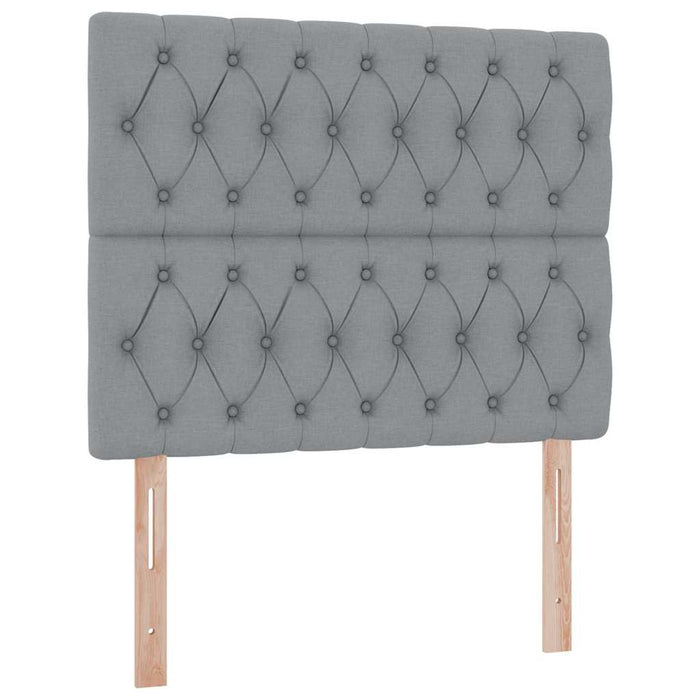 Pat cu saltea și LED Gri deschis 120 x 190 cm Poliester - WALTI WALTI
