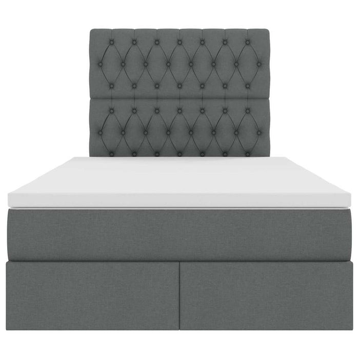 Pat cu saltea și LED Gri închis 120 x 190 cm Poliester - WALTI WALTI