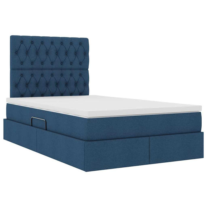 Pat cu saltea și LED cu saltea albastru 120 x 190 cm Poliester - WALTI WALTI