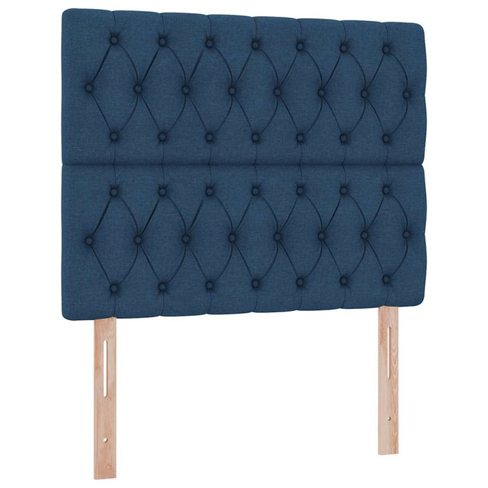 Pat cu lumini cu bandă LED albastru 120 x 200 cm țesătură - WALTI WALTI