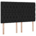 Pat cu lumini cu bandă LED Negru 140 x 190 cm țesătură - WALTI WALTI