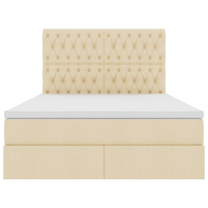 Pat cu saltea și LED cu saltea Creme 140 x 190 cm Poliester - WALTI WALTI