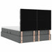 Pat cu lumini cu bandă LED Gri închis 140 x 200 cm țesătură - WALTI WALTI