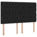 Pat cu lumini cu bandă LED Negru 140 x 200 cm țesătură - WALTI WALTI