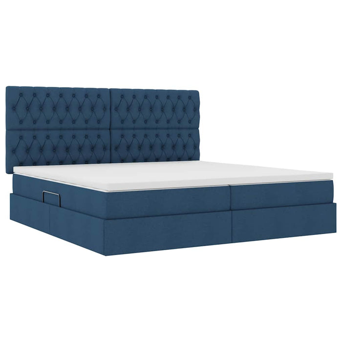 Pat cu saltea și LED cu saltea albastru 200 x 200 cm Poliester - WALTI WALTI