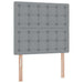 Pat cu saltea și LED cu led Gri deschis 90 x 190 cm Poliester - WALTI WALTI