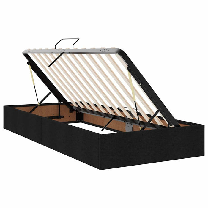 Pat cu saltea și LED cu saltea Negru 90 x 190 cm Poliester - WALTI WALTI
