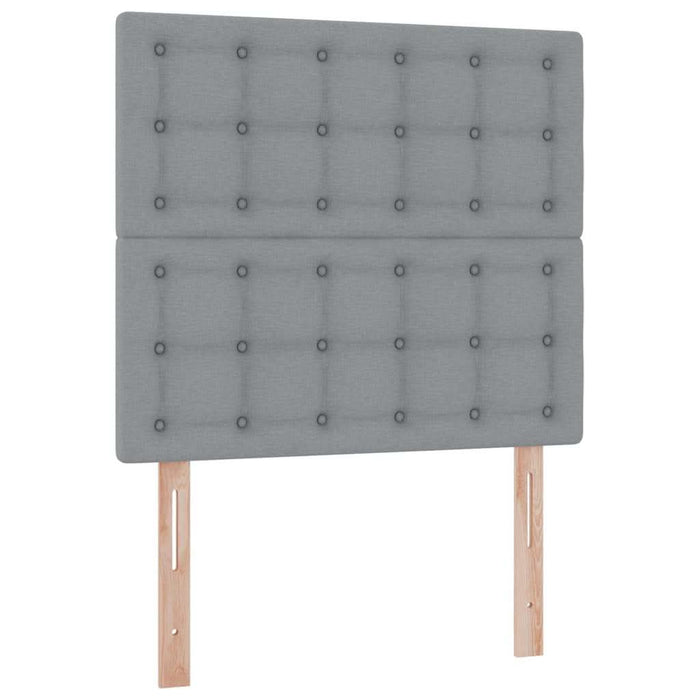 Pat cu saltea și LED cu led Gri deschis 90 x 200 cm Poliester - WALTI WALTI
