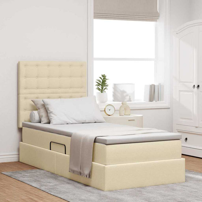 Pat cu saltea și LED cu saltea Creme 90 x 200 cm Poliester - WALTI WALTI