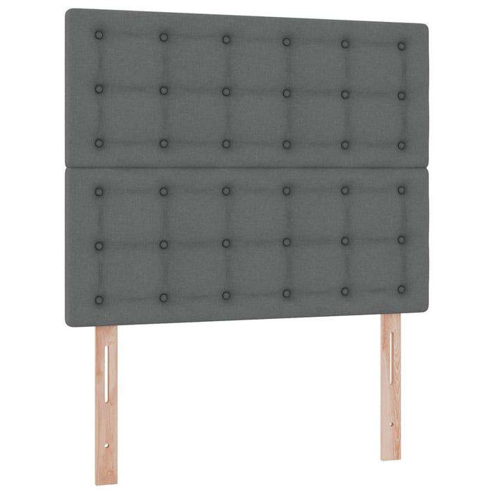 Pat cu saltea și LED Gri închis 120 x 190 cm Poliester - WALTI WALTI