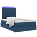 Pat cu saltea și LED cu saltea albastru 120 x 190 cm Poliester - WALTI WALTI