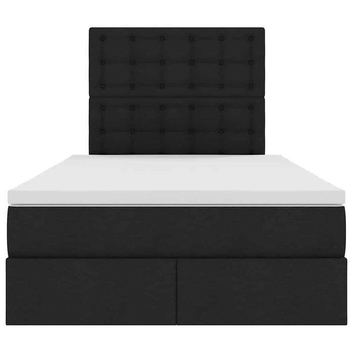 Pat cu lumini cu bandă LED Negru 120 x 200 cm țesătură - WALTI WALTI