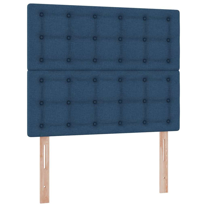 Pat cu lumini cu bandă LED albastru 120 x 200 cm țesătură - WALTI WALTI