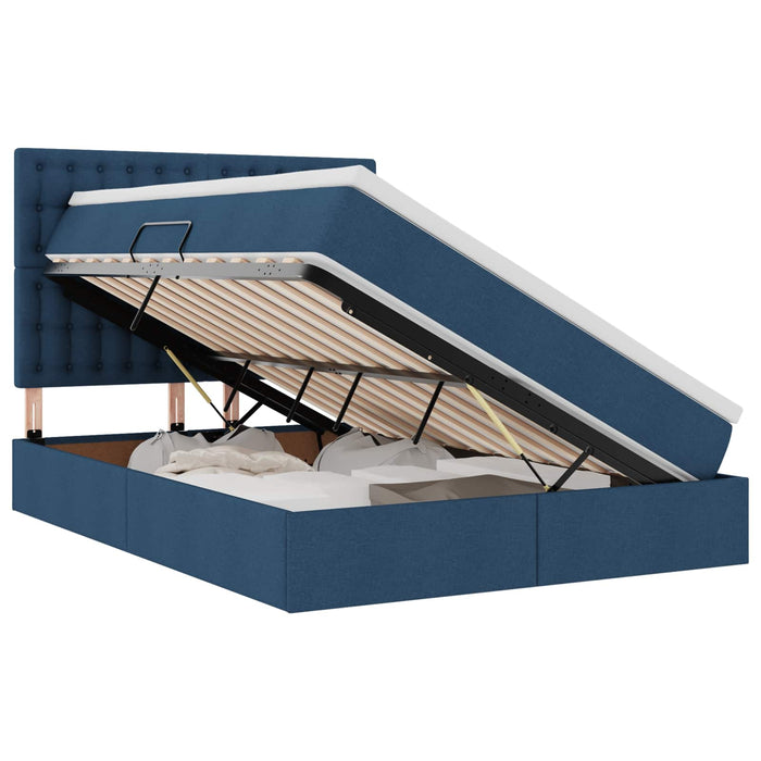 Pat cu saltea și LED cu saltea albastru 140 x 190 cm Poliester - WALTI WALTI