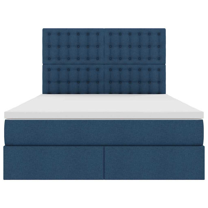 Pat cu saltea și LED cu saltea albastru 140 x 190 cm Poliester - WALTI WALTI