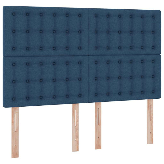 Pat cu saltea și LED cu saltea albastru 140 x 190 cm Poliester - WALTI WALTI