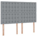 Pat cu lumini cu bandă LED Gri deschis 140 x 200 cm țesătură - WALTI WALTI