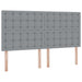 Pat cu lumini cu bandă LED Gri deschis 180 x 200 cm țesătură - WALTI WALTI