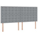 Pat cu lumini cu bandă LED Gri deschis 200 x 200 cm țesătură - WALTI WALTI