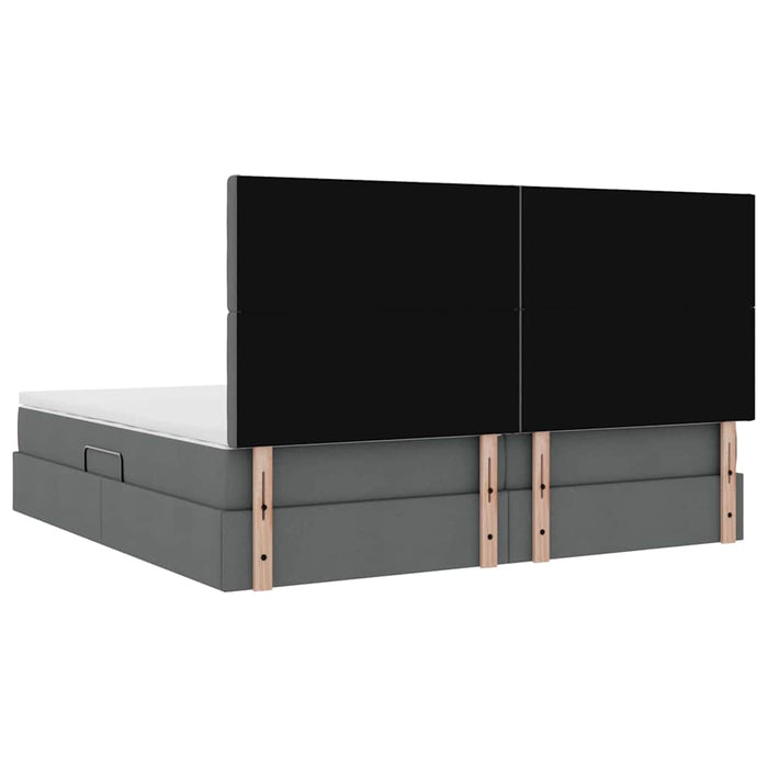 Pat cu lumini cu bandă LED Gri închis 200 x 200 cm țesătură - WALTI WALTI