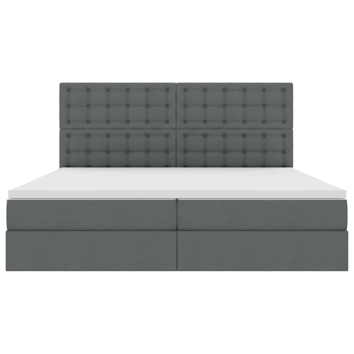 Pat cu lumini cu bandă LED Gri închis 200 x 200 cm țesătură - WALTI WALTI
