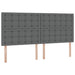 Pat cu lumini cu bandă LED Gri închis 200 x 200 cm țesătură - WALTI WALTI